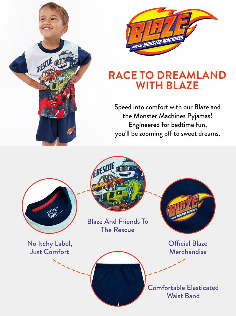 Blaze and the Monster Machines Boys' Pajamas Blue Size 6 - Image 5